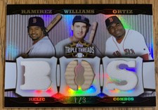 Ted WILLIAMS David ORTIZ M. RAMIREZ🔥2006 Topps Triple Threads Relic Combos 1/3