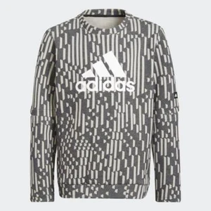 Adidas Kids X Lego Blocks Gray Crew Neck Long Sleeve Sweatshirt GU1863 Regular - Picture 1 of 5