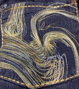 Vibes GL Gold Label Jean Shorts Men 40"x14" Cotton Denim Embroidered Pocket 425 - Picture 1 of 10