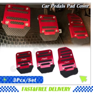 3pcs Set Brake Foot Pedal Pad Non-Slip Automatic Gas Universal Car Accessories - Picture 1 of 8