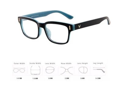 TECH-LINE-DIRECT FASHION ACCESSORIES Lo último Moda Hombres Mujeres Retro Lentes Transparentes Marco Gafas Unisex - Gris