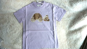 Palm Angels T-Shirt - Bear Tee Lilac Brown - Size 8 - NWT - Picture 1 of 7