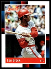 2022 Donruss 277 Lou Brock   St. Louis Cardinals R88 Baseball Card