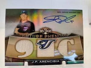 J.P. ARENCIBIA AUTO #/75 2011 Topps Triple Threads Baseball 3x Bat ROOKIE #140 - Picture 1 of 2