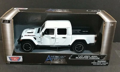 2021 JEEP GLADIATOR RUBICON Motor Max AMERICAN LEGENDS Premium 1:27 White - Image 1 of 3