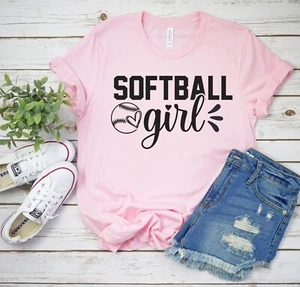 Softball Girl Softball Shirt - Picture 1 of 6