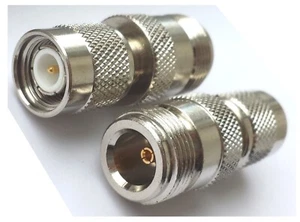 Adapter Stecker Konverter TNC Stecker auf N Buchse Koaxialkabel RG213 RG8 RG58 - Bild 1 von 1