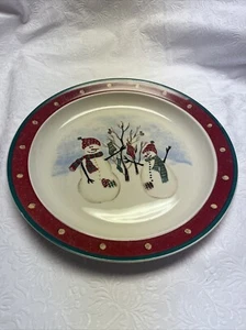 1 assiette à dîner BONHOMME DE NEIGE Noël saison royale 10 1/4" de remplacement - Photo 1/2