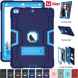 Heavy Duty Shockproof Case Cover For iPad 5/6/7/8/9/10/11th Gen Air Pro 11 12.9" - Picture 1 of 93