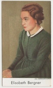 Elisabeth Bergner vintage 1939 De Beukelaer Gold Film Stars Trading Card