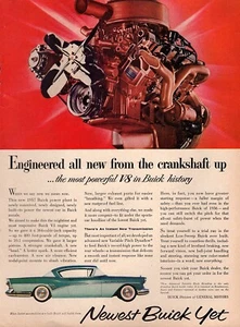 1957 Buick Roadmaster "Engine View" Original Color Print Ad - Picture 1 of 1