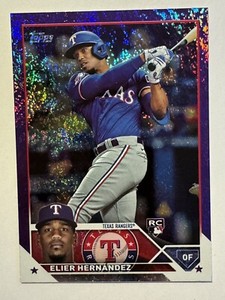 2023 Topps Update Series #US304 Elier Hernández Purple Foil Parallel /799 Rookie