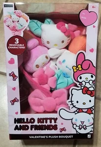 Sanrio Hello Kitty, Cinnamoroll, My Melody Valentine Plush Bouquet - Picture 1 of 2