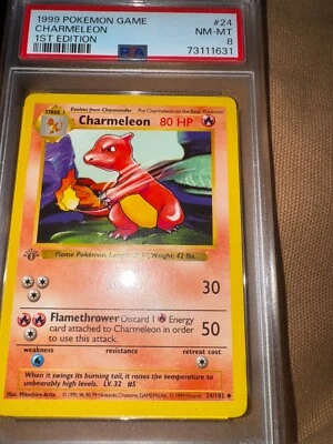 PSA 8 Charmeleon 024/102 Base Set Regular - Image 1 of 2