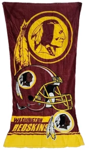 Washington Redskins Commanders NFL FOOTBALL 27 X 55 Beach Towel HELMET ART - Picture 1 of 5
