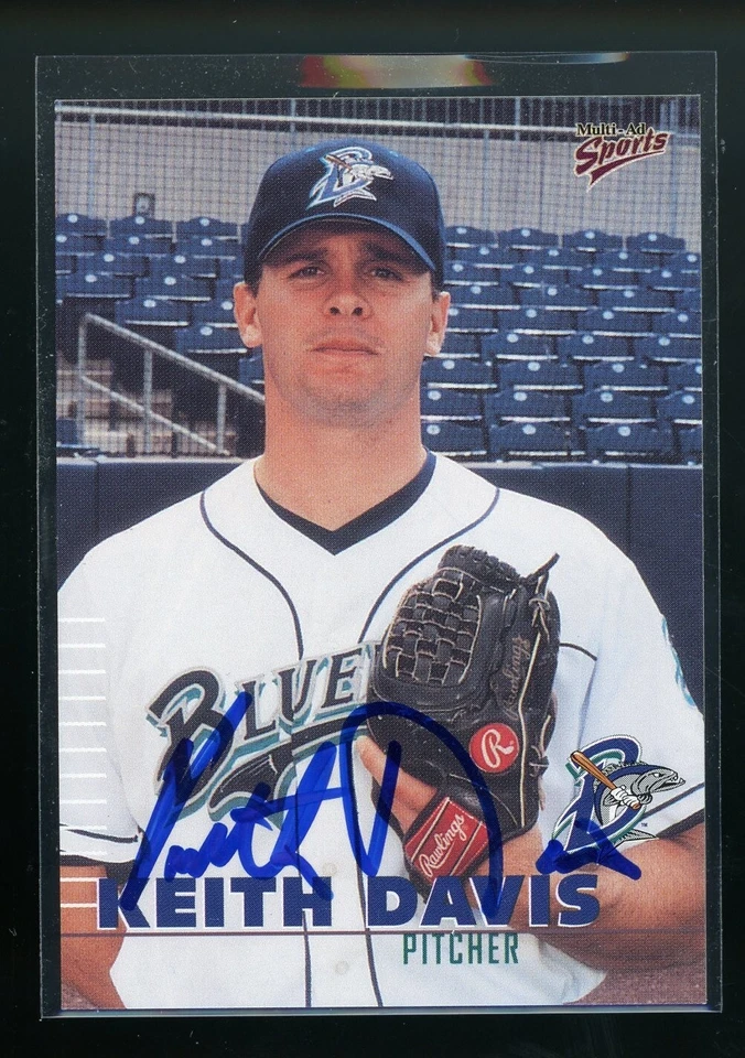 2000 Bridgeport Bluefish KEITH DAVIS Signed Card autograph AUTO TIGERS THIBODAUX - Image 1 of 1