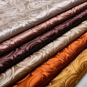 Velvet Embossing Floral Fabric Cloth DIY Retro for Tablecloth Sofa Cushion Cover - Picture 1 of 28
