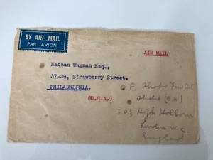 Indien Brief Luftpost Stempel 29.AUG.34.Lahore von Indien nach USA - Bild 1 von 5
