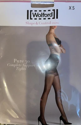 Medias Wolford Pure 30 Soporte Completo Color Cosmético Extra Pequeño 14558 - 14 Foto 1 de 2