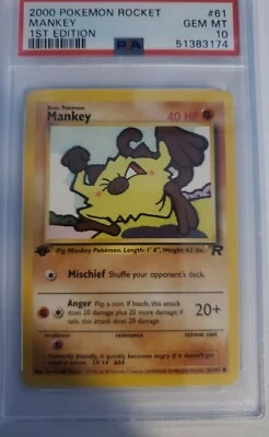 Pokemon Rocket Mankey 1st Edition PSA 10 - Image 1 of 2
