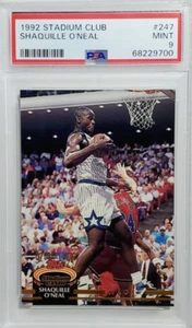 1992 Topps Stadium Club #247 Shaquille O'Neal Rookie Card RC PSA 9 Mint Lakers - Bild 1 von 2