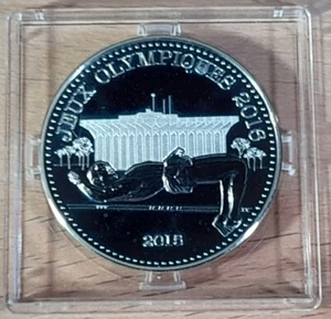 Kamerun 2015, 1000 Francs "Hochsprung", OLYMPIA SILBER PP OVP RAR - Bild 1 von 2