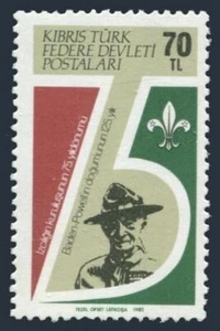 Turkish Cyprus 124,MNH.Michel 124. Scouting,75th Ann.1982.Lord Baden-Powell. - Picture 1 of 1