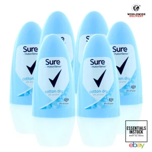 Sure Women Cotton Ultra Dry 24H Anti Perspirant Roll On 50 Ml x 6 - Picture 1 of 2