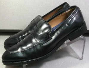 157929 PF50 MEADE PENNY MEN SHOE 11 M BLACK LEATHER LOAFER BY JOHNSTON & MURPHY - Picture 1 of 6