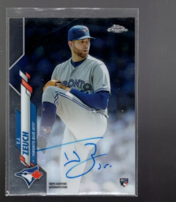 B0210- 2020 Topps Chrome Rookie Autographs #RATZ T.J. Zeuch Auto - NM-MT - Image 1 of 2