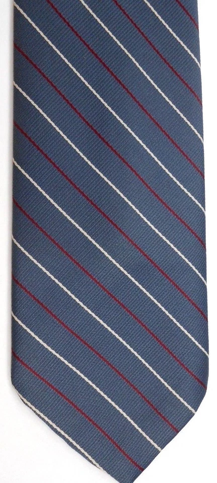 Corbata Cavalier Hombre Vintage Poliéster 56" X 3.25" Azul con Rayas Blancas/Rojas Foto 1 de 3