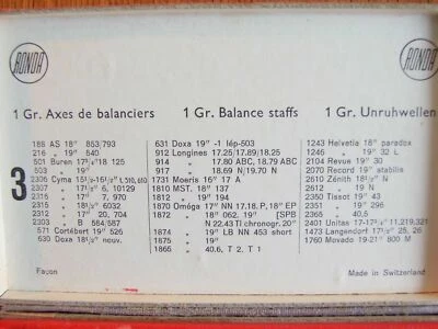  Ronda Numbered / Graded Pocket Watch Balance Staff. new stock . You Choose! - Image 1 of 2