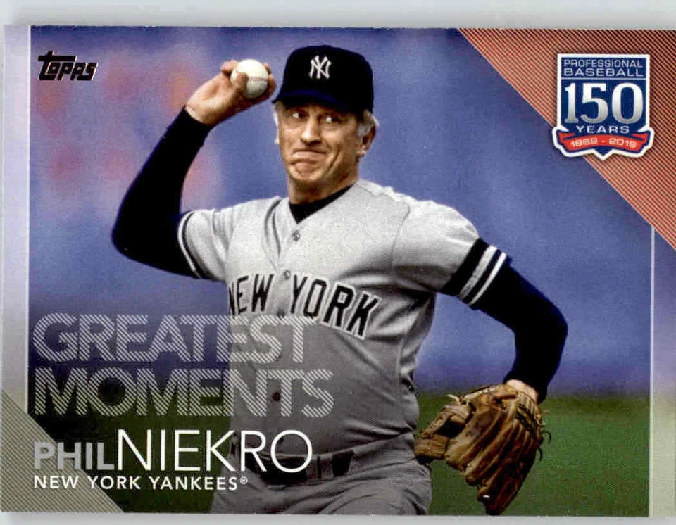 2019 Topps Update PHIL NIEKRO 150 Years Greatest Moments Yankees #150-72 - Image 1 of 1