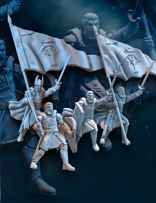 DAVALE MINIATURES Alto Comandante Umano 28mm miniature wargaming miniature dungeon e draghi