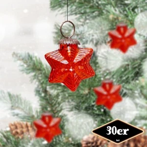 Christbaumkugelset, Stern, klein, 30er Set | Glas, Orange | H6,5xB5,5cm - Bild 1 von 4
