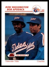1991 Line Drive AAA Ron Washington/Bob Apodaca (A) Tidewater Tides #575