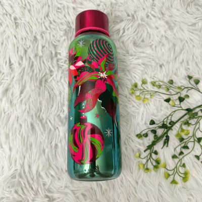 Starbucks Vacaciones Navidad 2023 Vaso de Vidrio Festivo Botella de Agua 591 ml NUEVO Foto 1 de 4
