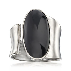 Ross-Simons Onyx Wrap Ring in Sterling Silver - Picture 1 of 6