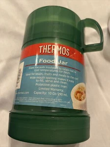 Thermos Insulated 16 OZ Food Jar w/ Cup Lid Green Made in Canada - Picture 1 of 1
