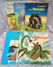 Lot/5 Children's Books IN THE DAYS OF DINOSAURS Sea Monsters PREHISTORIC ANIMALS