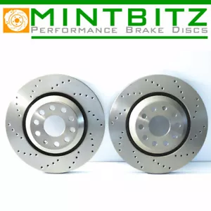 REAR DRILLED BRAKE DISCS FOR AUDI 2.0 Q3 2018- S3 2013- SQ2 2019- - Picture 1 of 1