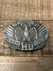 Harley-Davidson VTG Rare Genuine Belt Buckle The Legend HD Lives on- No Box! - Picture 1 of 6