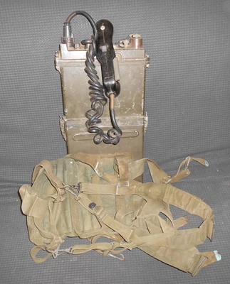 Canadian Army Backpack Radio PRC-509 (US PRC-9) w/hand set 1957 Free Shipping - Image 1 of 4