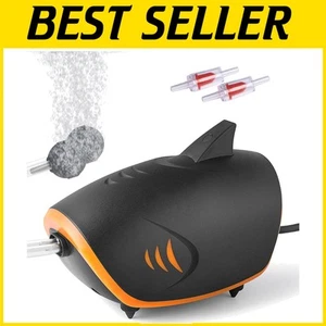 4W Shark Design Aquarium Air Pump: Adjustable & Quiet for 20-200 Gallon Tanks - Picture 1 of 8