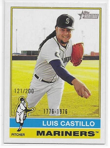 2025 Topps Heritage Bicentennial #173 Luis Castillo Seattle Mariners #'d/200 - Picture 1 of 2