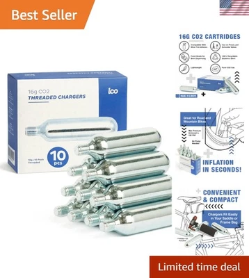 Cartuchos de CO2 de grado alimenticio - 16 g, 10 piezas, versátiles y confiables Foto 1 de 4