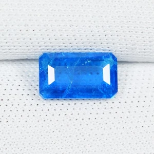 PIEDRA PRECIOSA APATITA NATURAL AZUL NEÓN BRILLO ULTRA RARO 1,06 ct Octágono Ver Vdo SÍ - Imagen 1 de 2