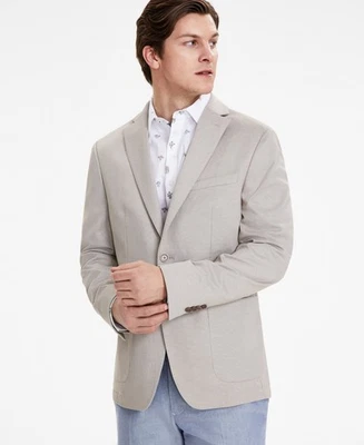 Abrigo Blazer Deportivo Bar Iii Para Hombre Calce Ajustado 40 R Beige Sólido Foto 1 de 2