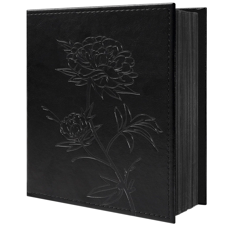 Álbum de fotos 400 4x6 fotos cubierta de cuero vegano libro de fotos bolsillos verticales para... Foto 1 de 4