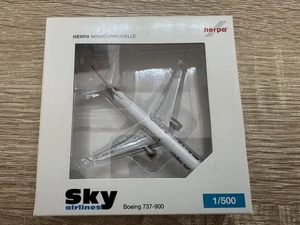 Herpa 523554 Aereo Sky Airlines Boeing 737-900 1:500 In Ottime Condizioni In OVP - Foto 1 di 3